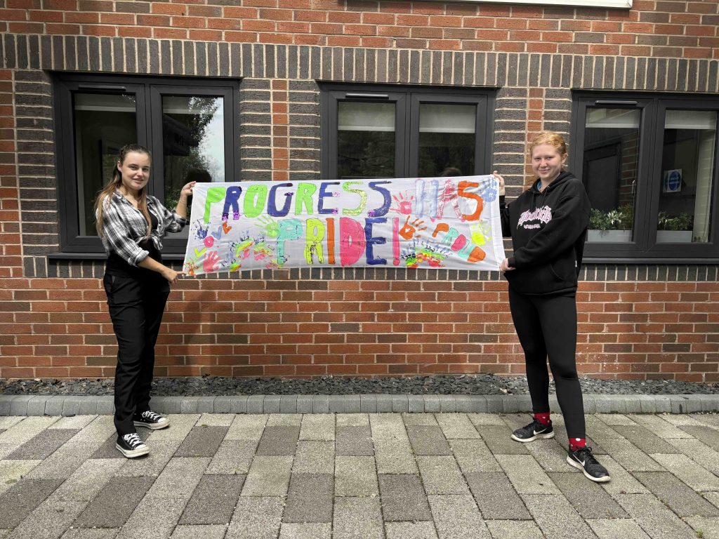 Progress Fostering Service Celebrates Pride Month with Love, Colour, and a Special Banner!